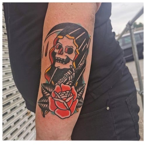 Simple Grim Reaper Tattoo