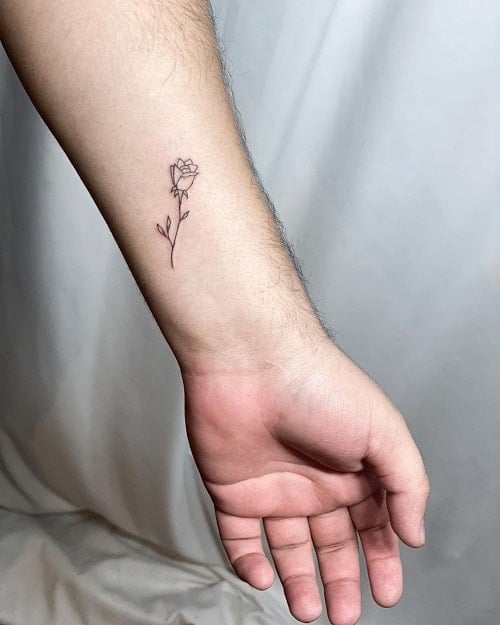 Simple Rose Tattoo