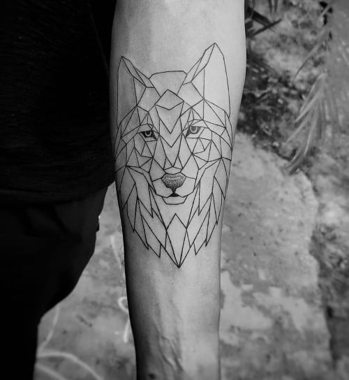 Simple wolf tattoo