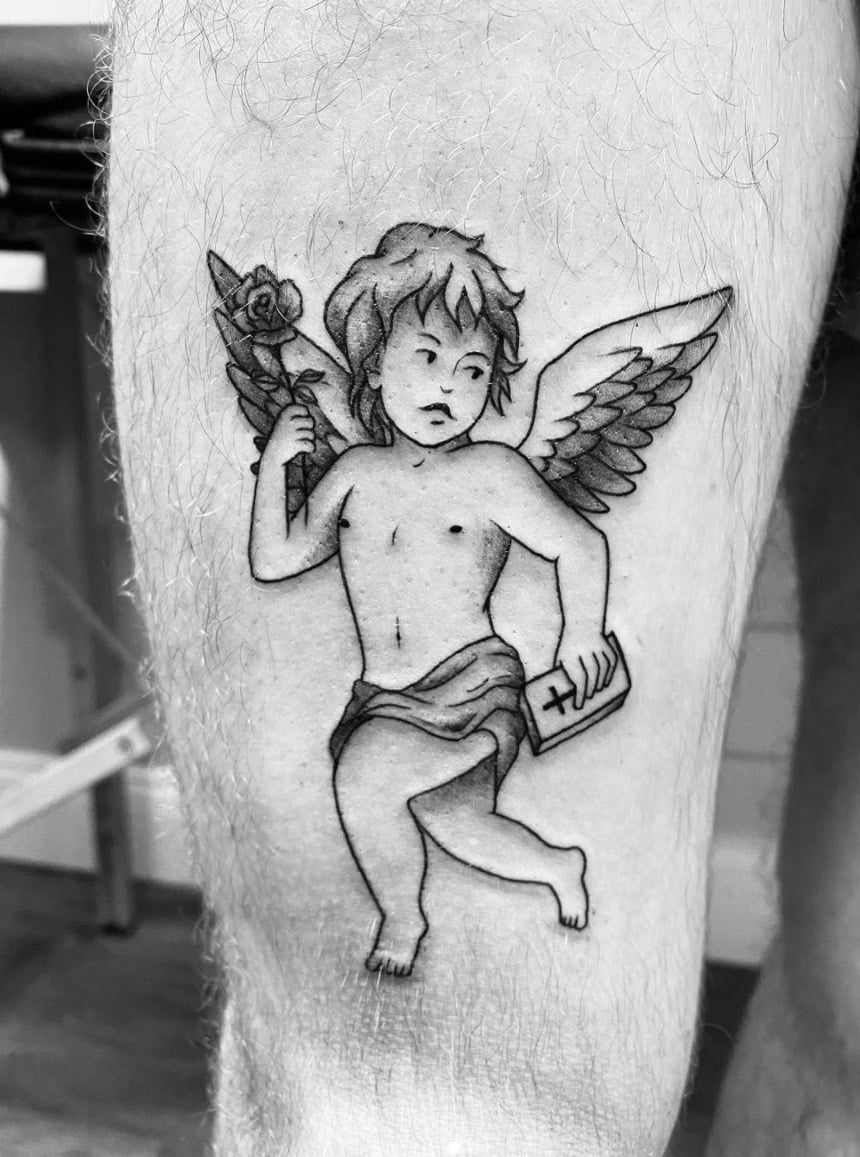 Simple Angel Tattoo