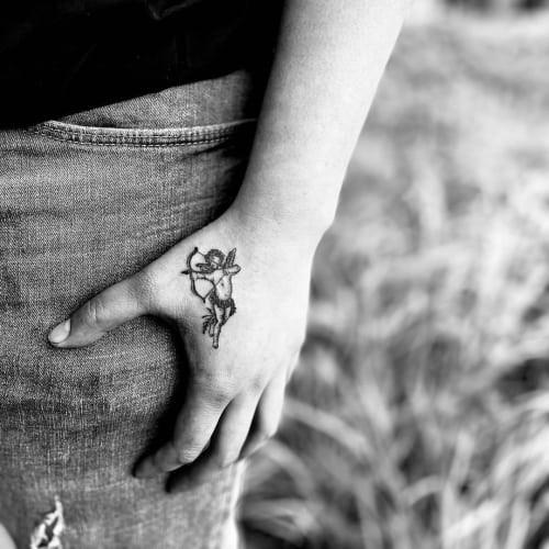 Small Angel Tattoo 