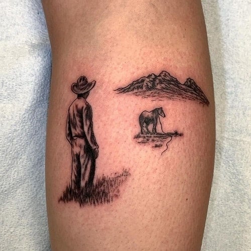 Small Cowboy Tattoo