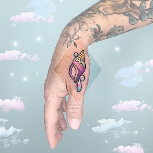 Traditional Seashell Tattoo