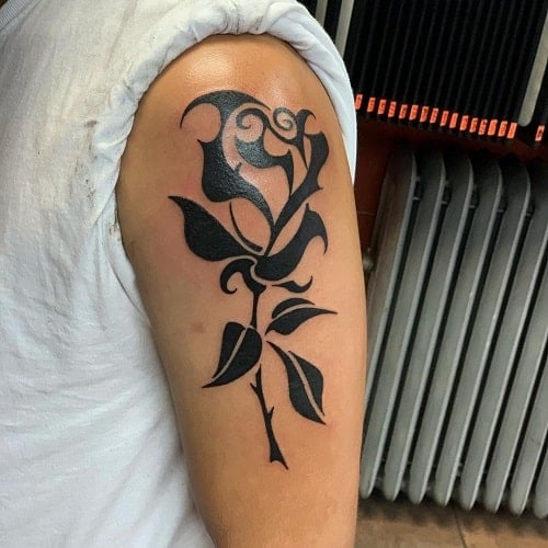 Tribal Rose Tattoo