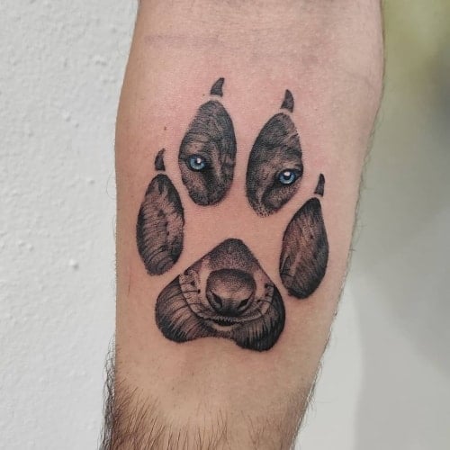 Wolf paw tattoo 