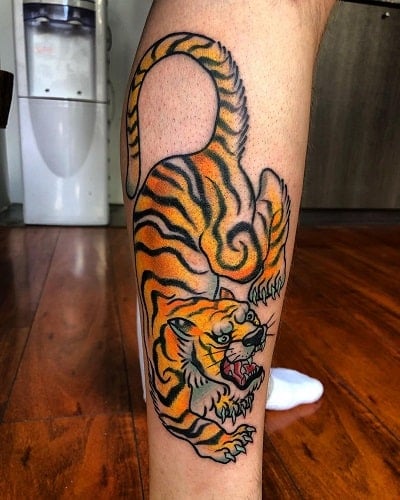 Gold Tiger Tattoo