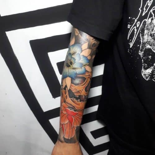 Japanese flower tattoo