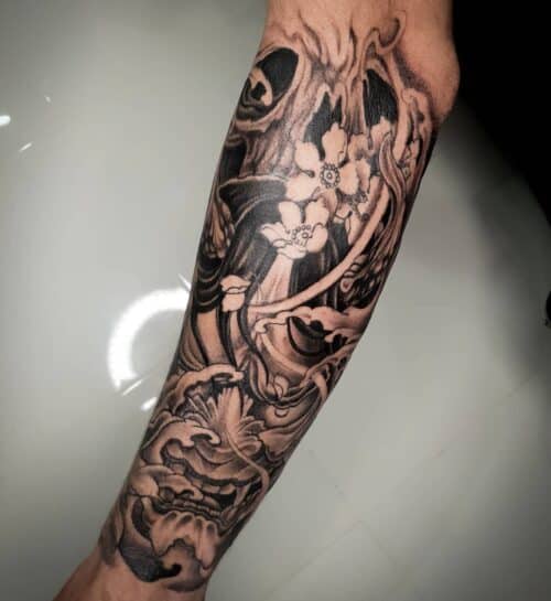 Japanese forearm tattoo
