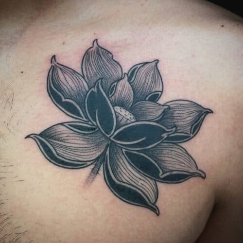 Japanese lotus tattoo