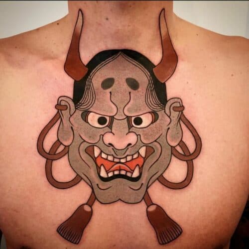 Japanese oni tattoo