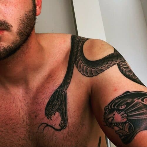 Japanese snake tattoo