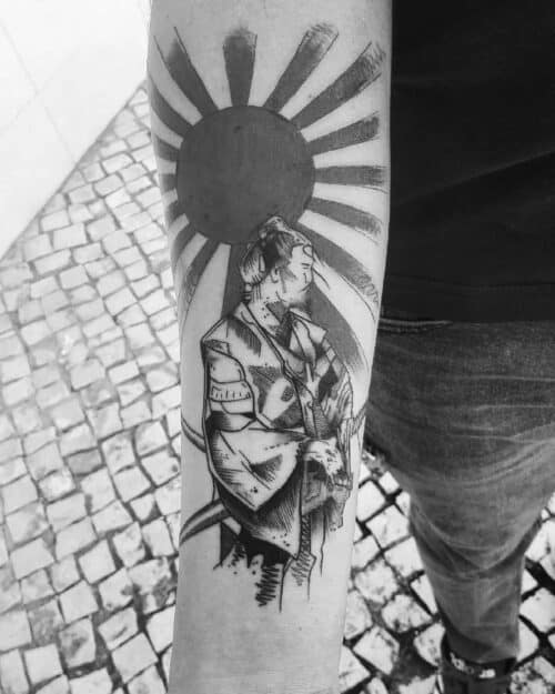 Japanese sun tattoo