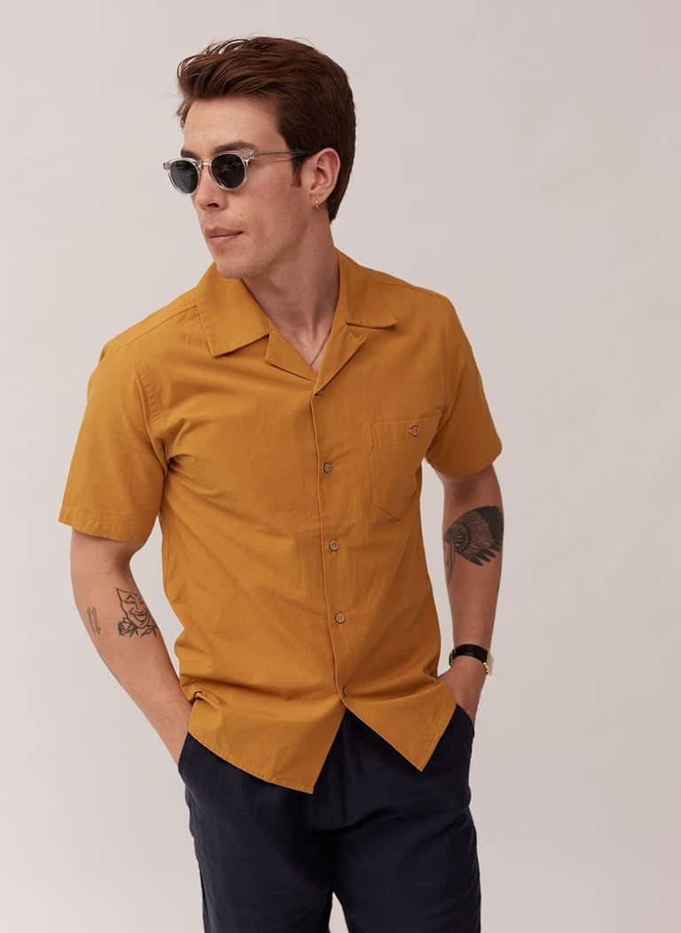 percival cuban collar type of shirt