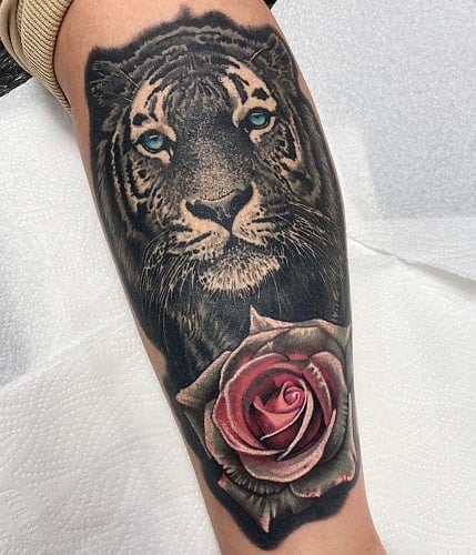 Tiger Rose Tattoo