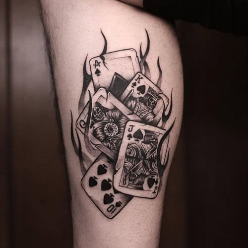 Ace Card and Joker Tattoo