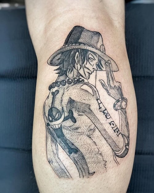 Ace Whitebeard Tattoo