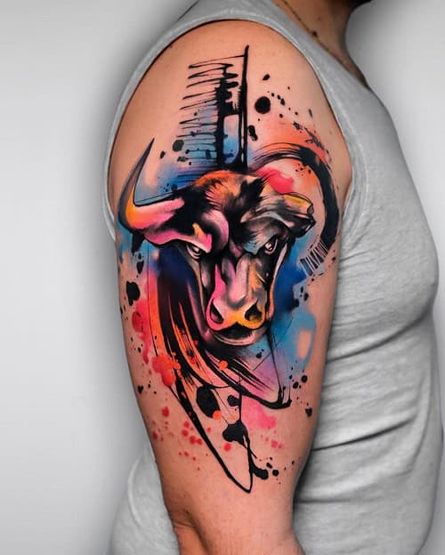 Bull Tattoo Sleeve