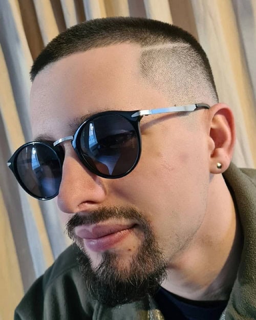 Butch Haircut with Shaved Lines