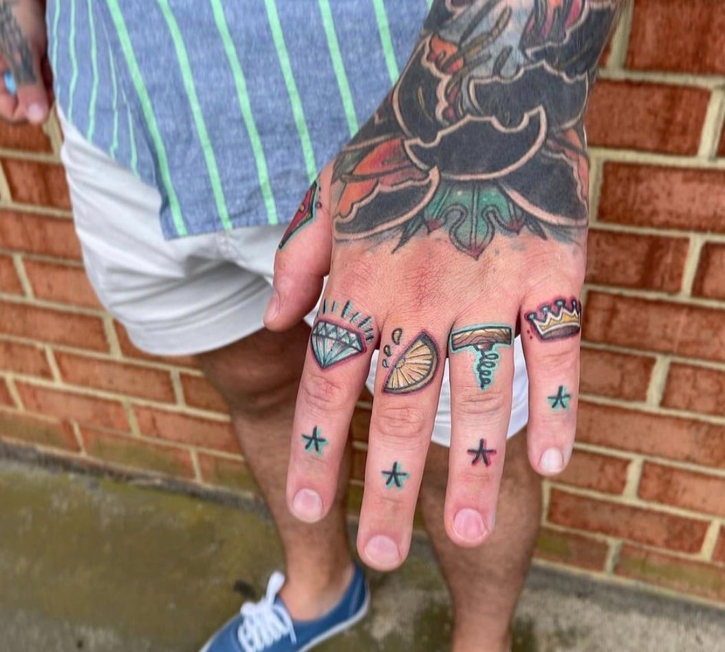 Crown Tattoo on Finger