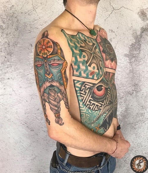 Dotwork Color Tattoo
