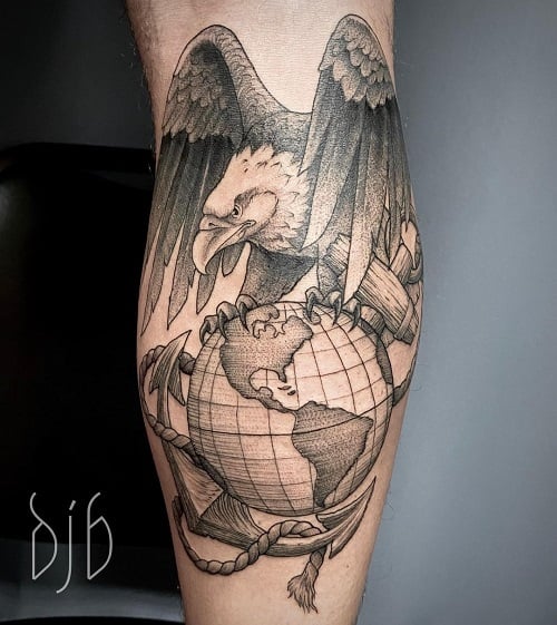 Eagle Globe and Anchor Tattoo