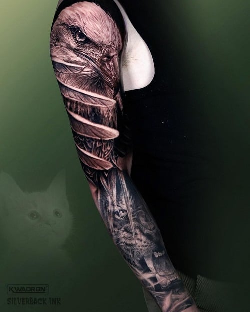 Eagle Half Sleeve Tattoo