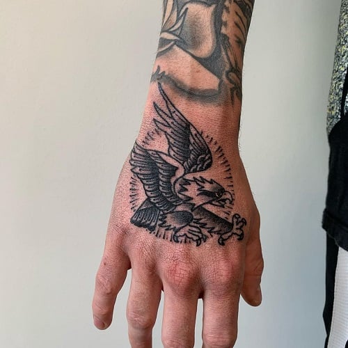 Eagle Tattoo on Hand