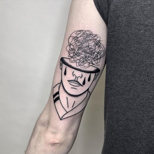 Edgy Stick and Poke Tattoo