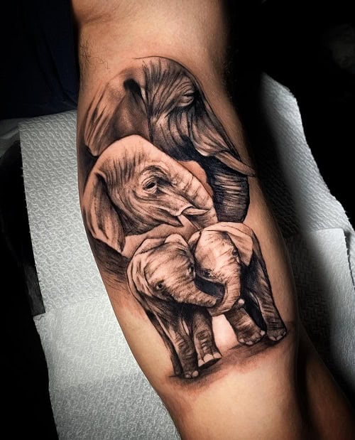 Elephant Family Tattoo