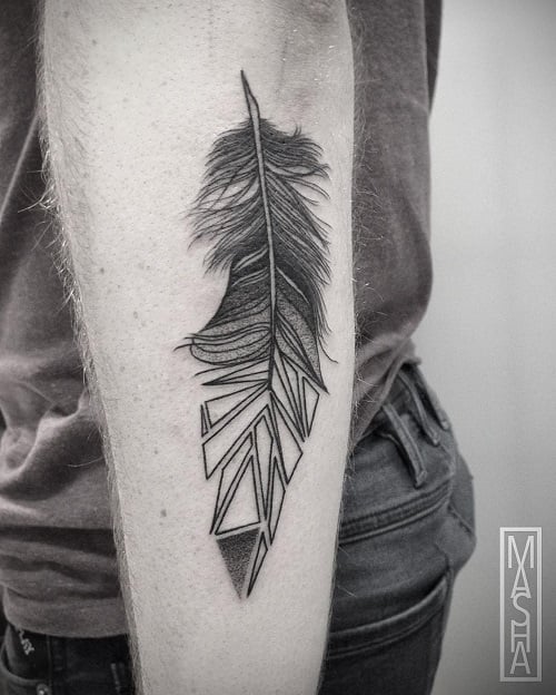 Feather Tattoo Forearm