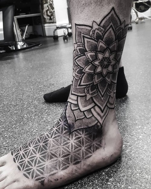 Geometric Dotwork Tattoo