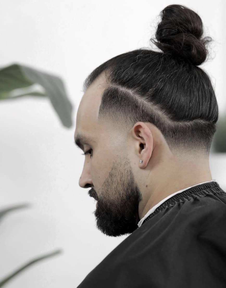 Hard Part Haircut, Man Bun