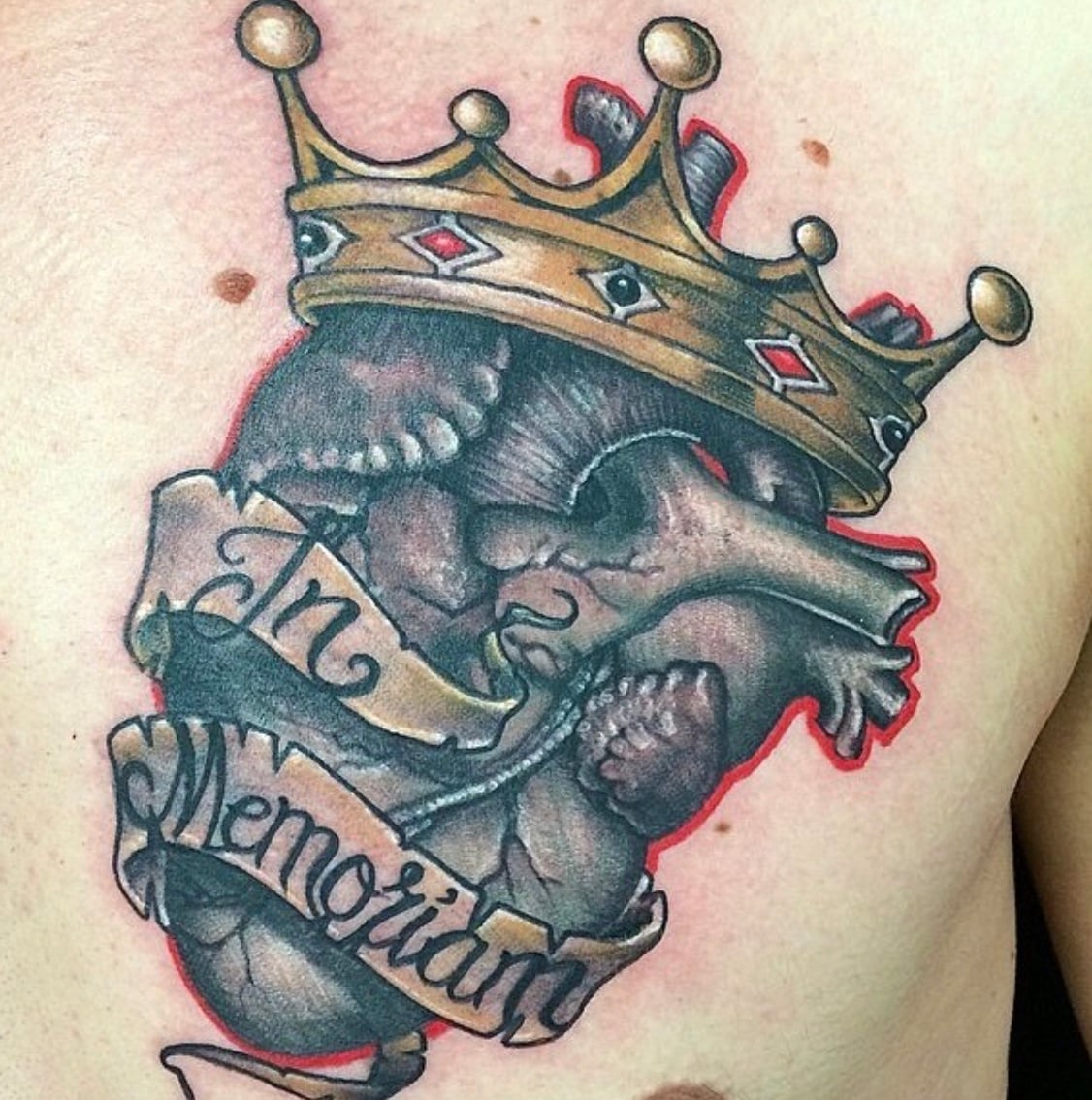 Heart and Crown Tattoo
