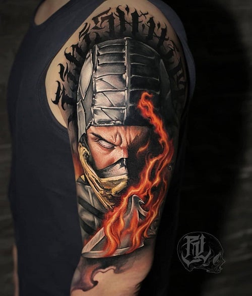 Mortal Kombat Scorpion Tattoo