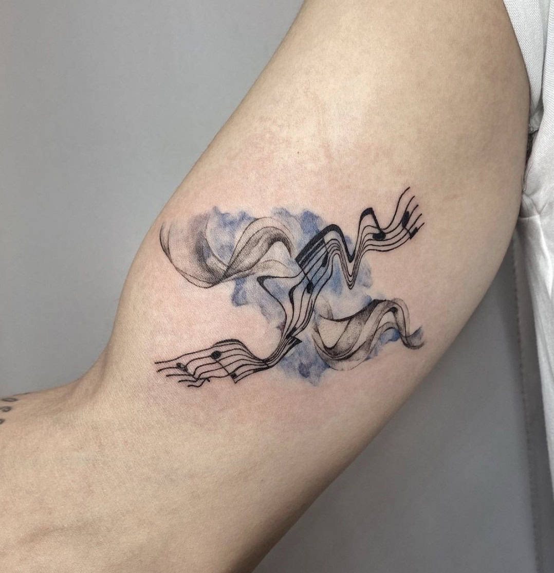Music Staff Tattoo