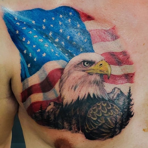 Patriotic Eagle Tattoo