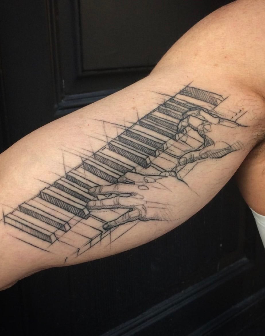 Piano Keys Tattoo