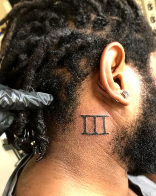 Roman Numeral 3 Tattoo