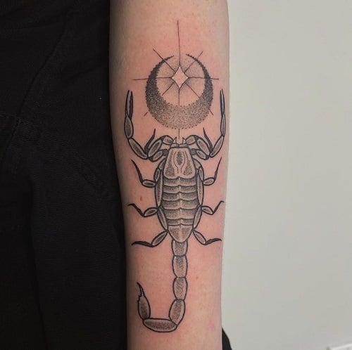 Scorpio Moon Tattoo