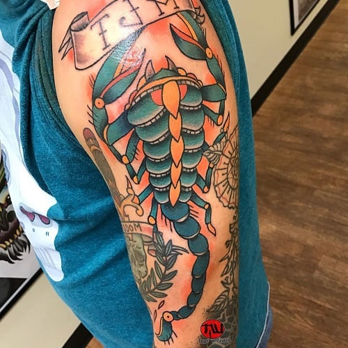Scorpio Sleeve Tattoo