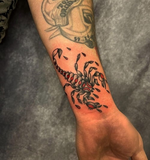 Scorpio Wrist Tattoo