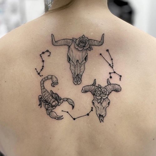 Scorpio and Taurus Tattoo