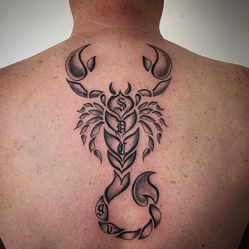 Scorpion Back Tattoo