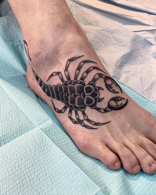 Scorpion Foot Tattoo