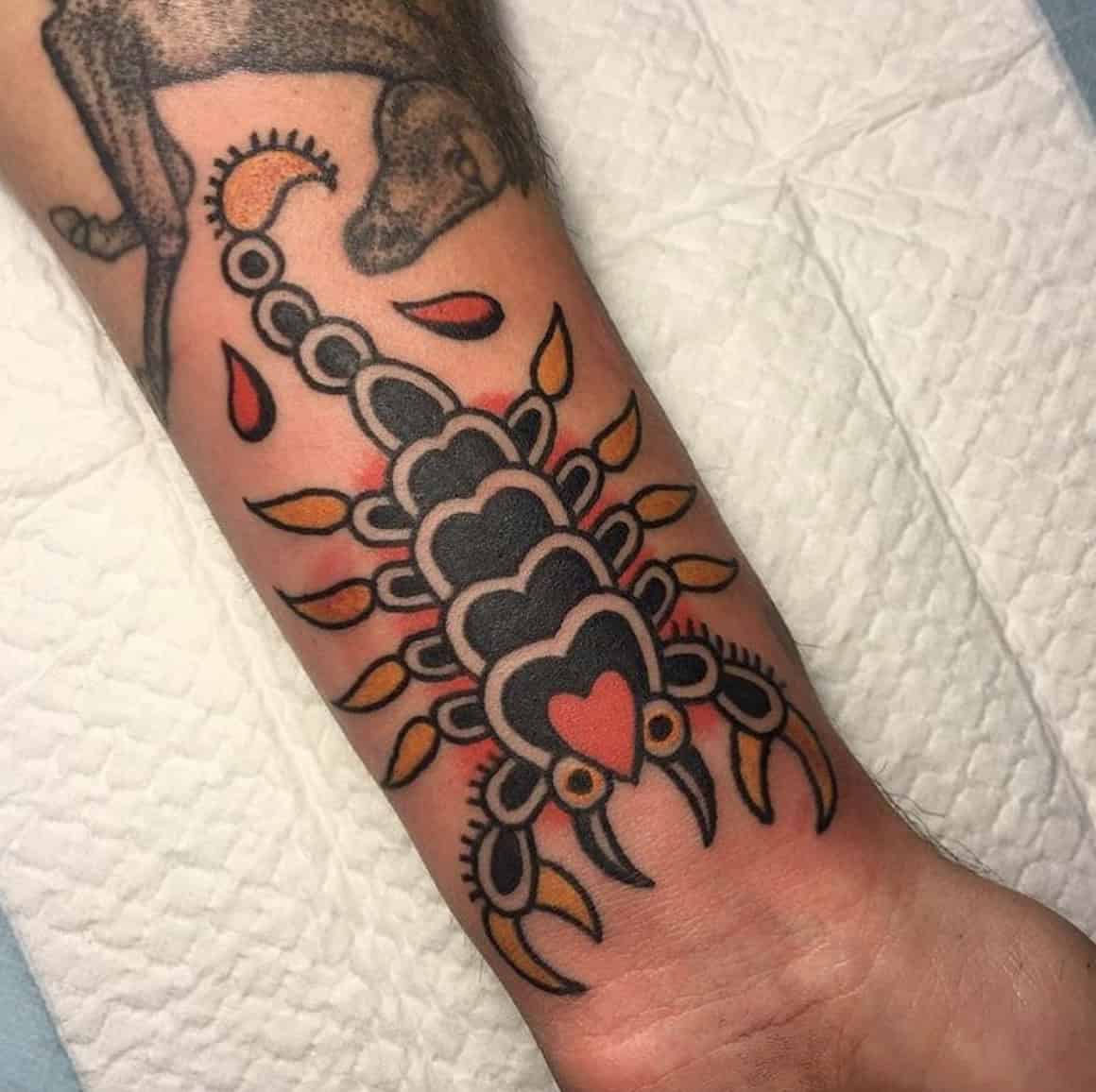 Scorpion Heart Tattoo