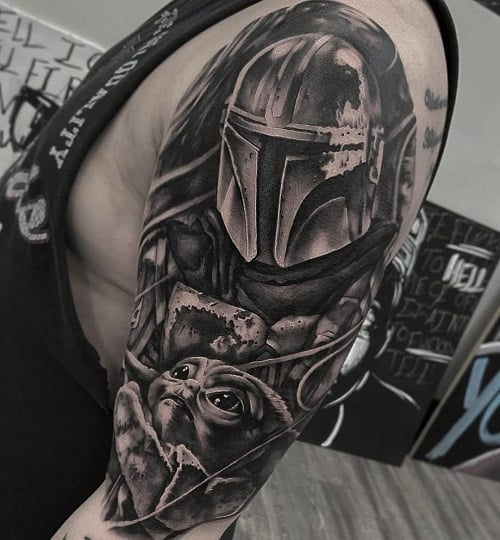 Star Wars Mandalorian Tattoo