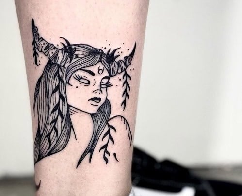 Taurus Goddess Tattoo