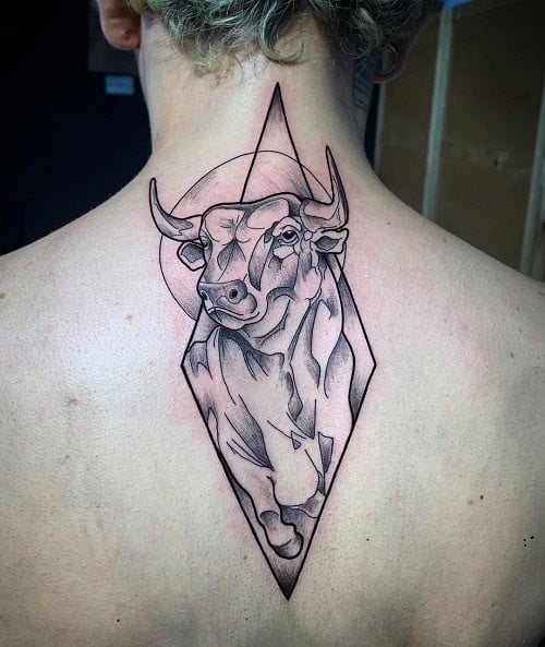Taurus Neck Tattoo
