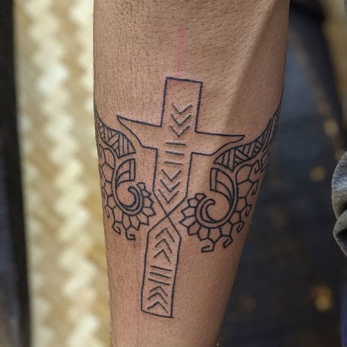 Tribal Cross Tattoo