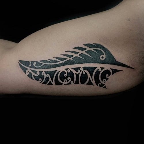 Tribal Feather Tattoo